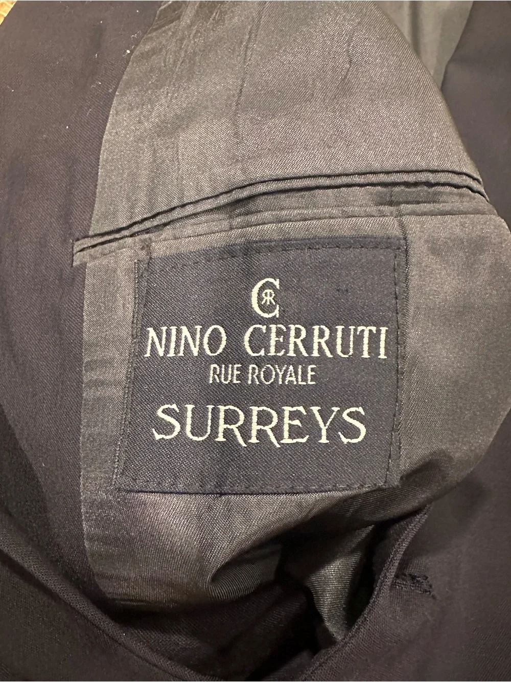 Men's Nino Cerruti Navy Single-Breasted Suit Blazer-Size 42R